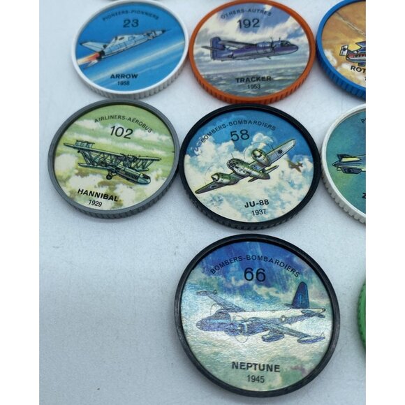 34 Vintage Jello Hostess Coins Aircraft Coin Chips Premiums Picture Wheels - Picture 5 of 12